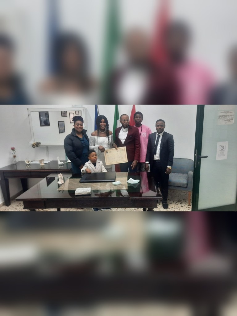 MATRIMONIO CIVILE DEL SIG. AKENE E DELLA SIG.RA JUSTINA