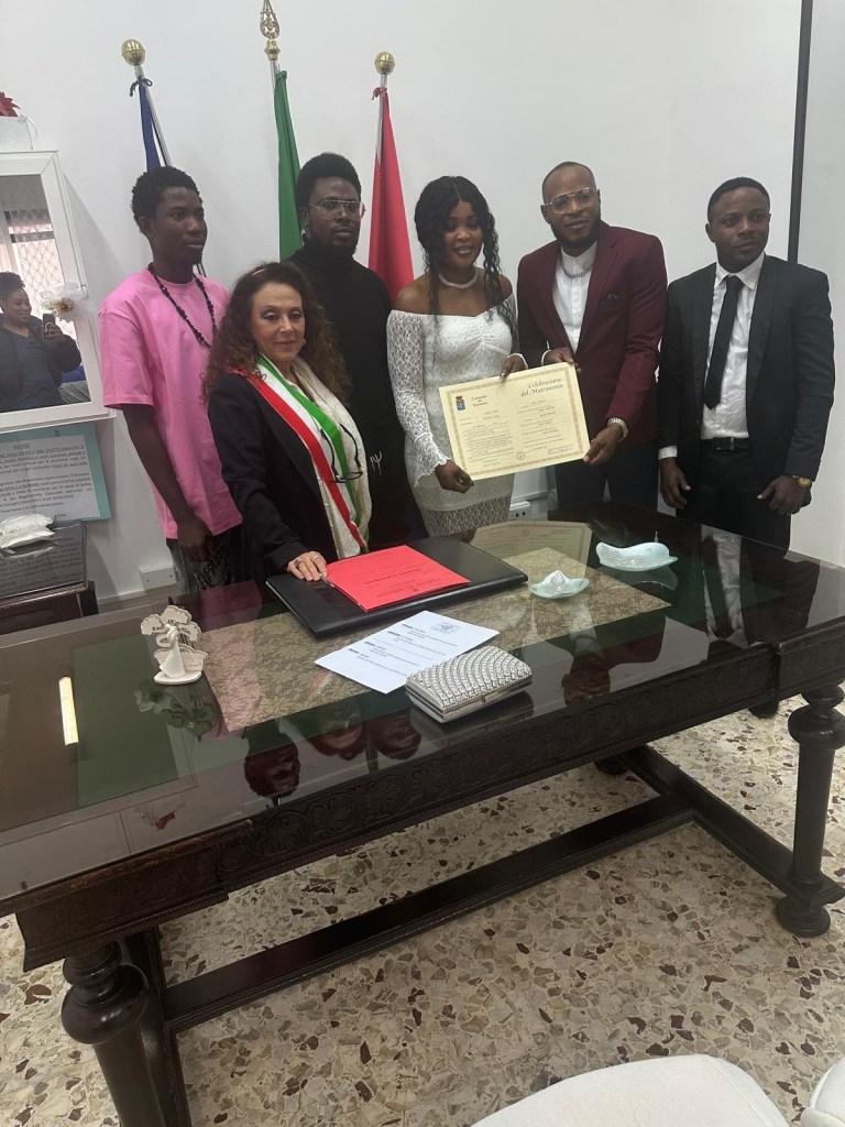 MATRIMONIO CIVILE DEL SIG. AKENE E DELLA SIG.RA JUSTINA