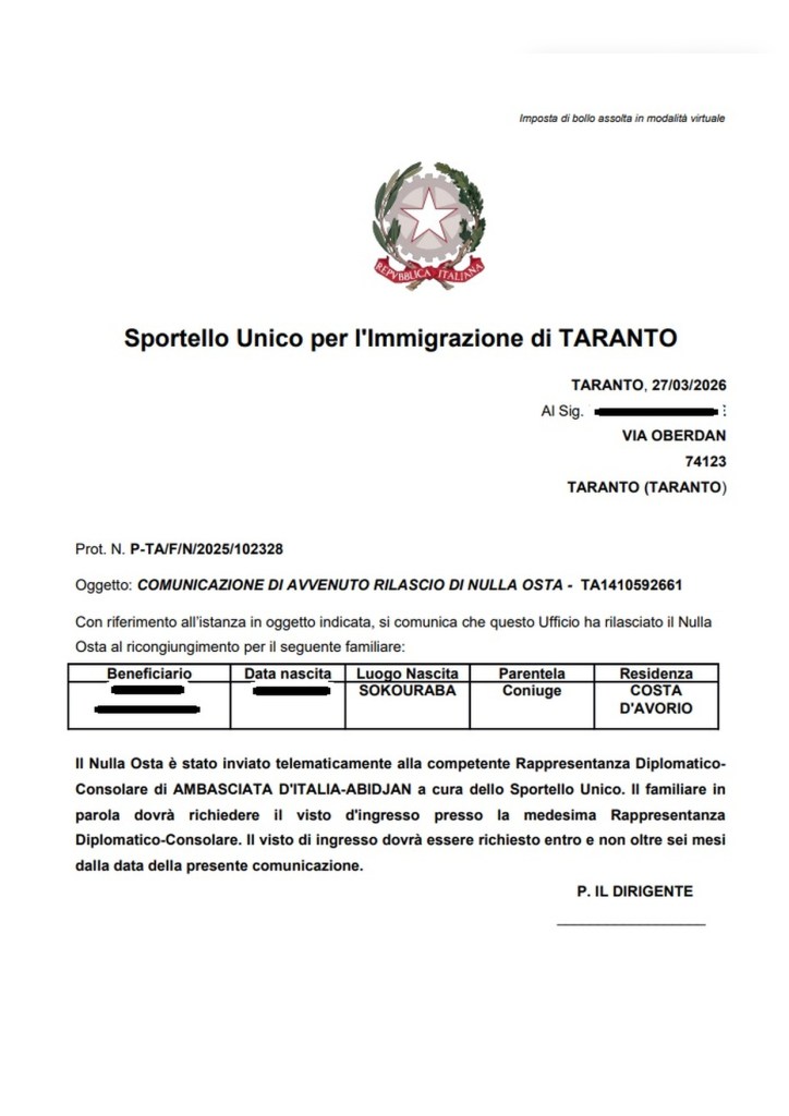 RICONGIUNGIMENTI FAMIGLIARI